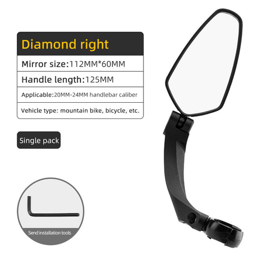 ROCKBROS Bike Rear View Mirror Handlebar eBike Mirror Mountain Bike Bicycle Mirrors