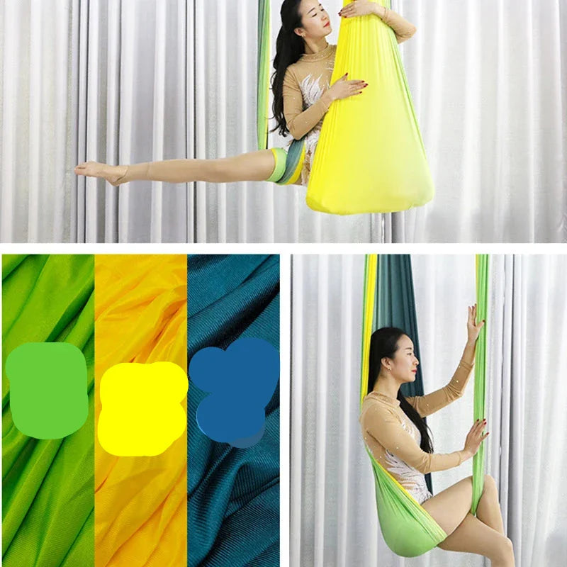 Versatile Aerial Yoga Apparatus for Home or Studio Use