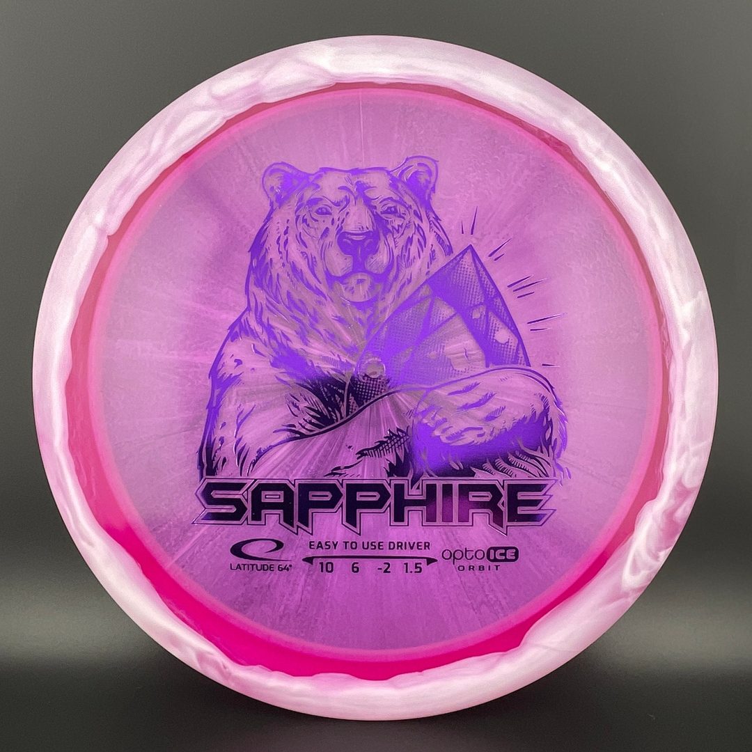 Gold Orbit Sapphire - Inverted Stamp