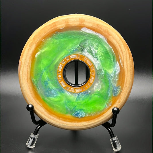 Custom Glow Resin Mini - Wooden Rim and Spinner!
