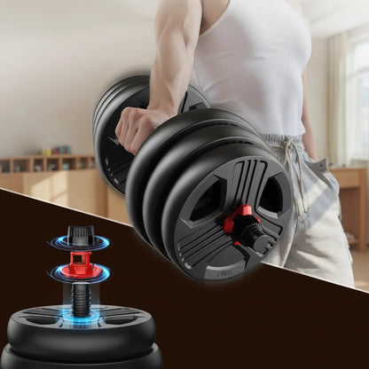 5-in-1 Adjustable Free Weights Set: Dumbbell & Kettlebell
