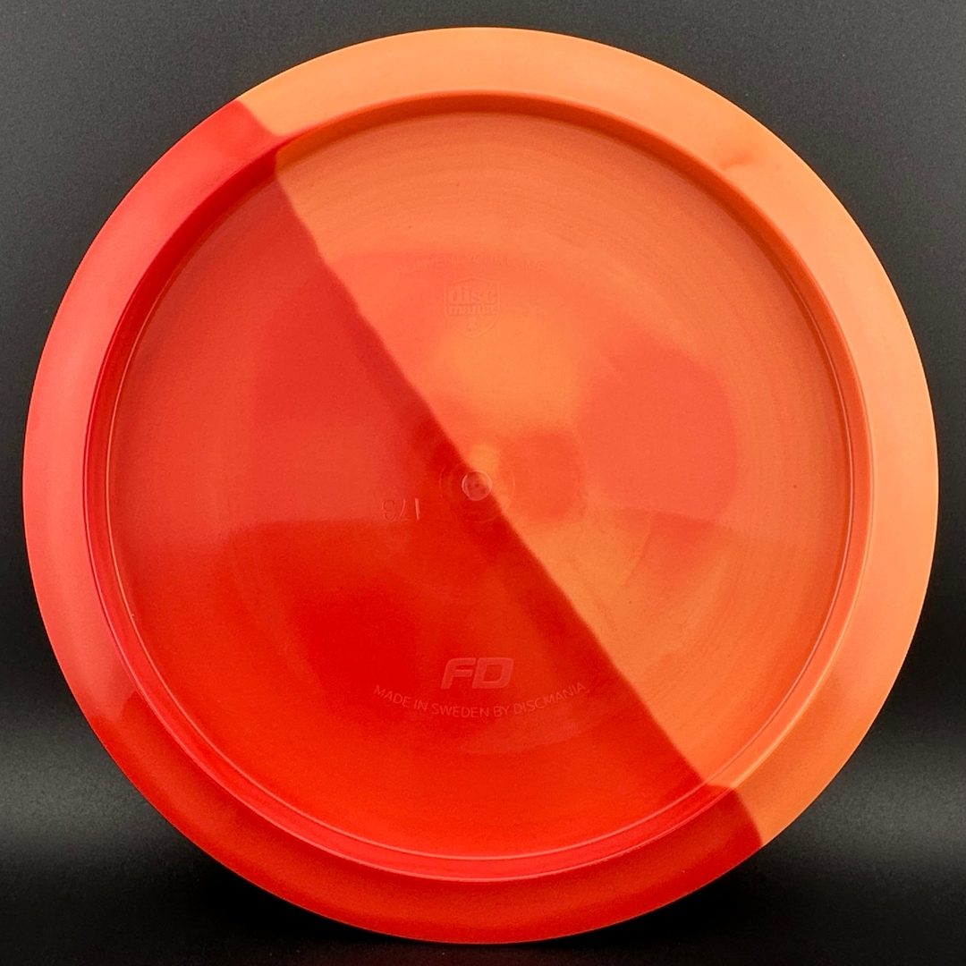 Swirly S-line FD - Red Split Dye - Discmania Tattoo stamp