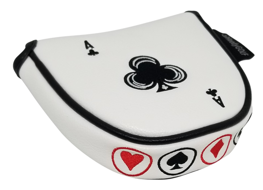 Ace of Clubs Embroidered Putter Cover - Mallet by ReadyGOLF