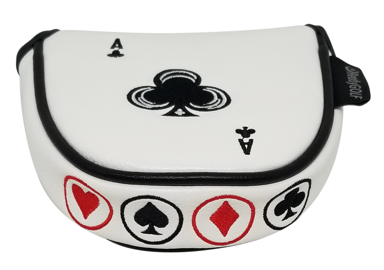 Ace of Clubs Embroidered Putter Cover - Mallet by ReadyGOLF