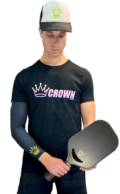 CROWN PICKLEBALL - SLEEVE - SERIOUS BLACK (Black/Yellow)