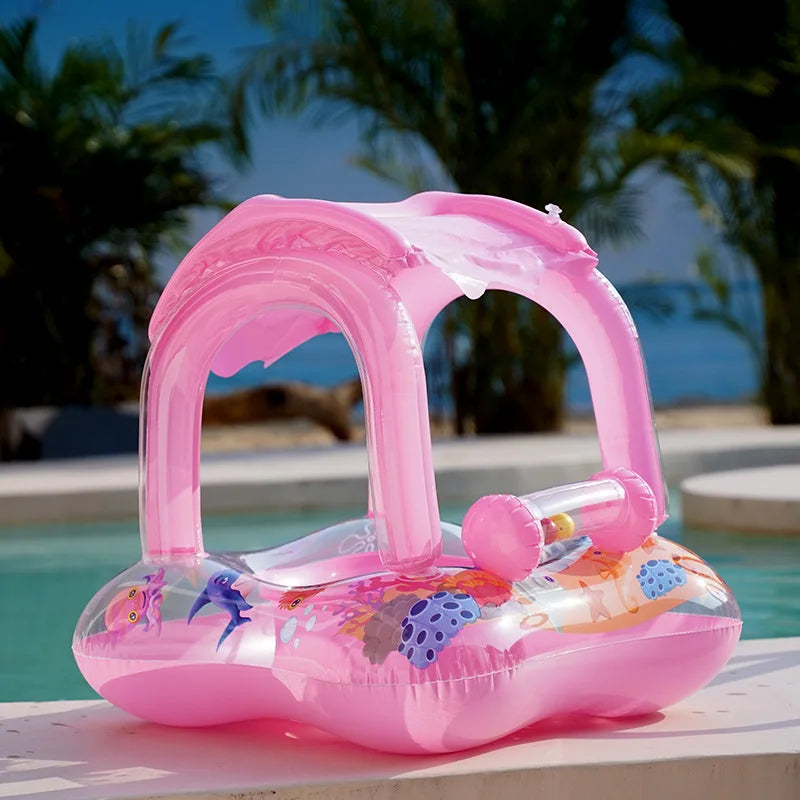 Cool and Comfortable Toddler Pool Float with Sun Protection