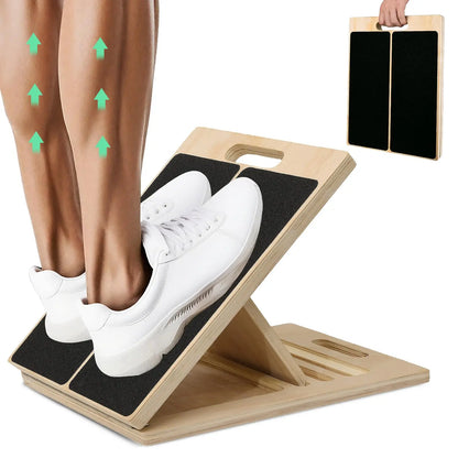 Premium Wood Slant Board Calf Stretcher & Squat Wedge