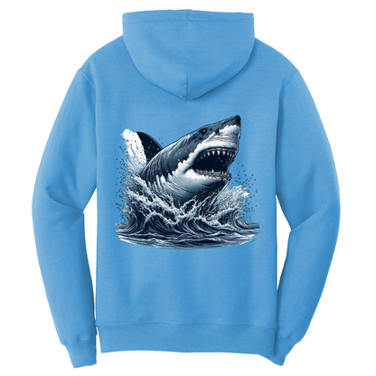 Cape Cod, MA Jaws Men's Cotton Hoodie