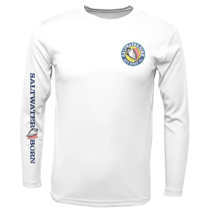 Key West, FL Action Mahi Men's Long Sleeve UPF 50+ Dry-Fit Shirt