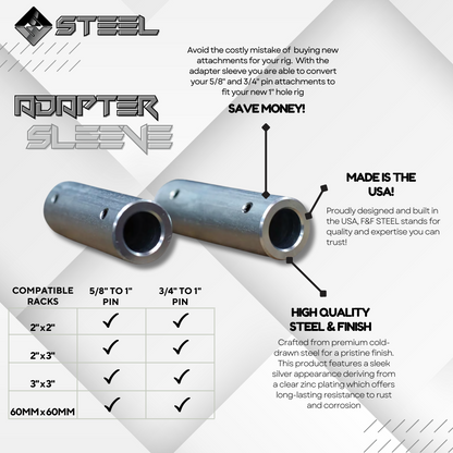 Pin Adapter Sleeve - 5/8" to 1"