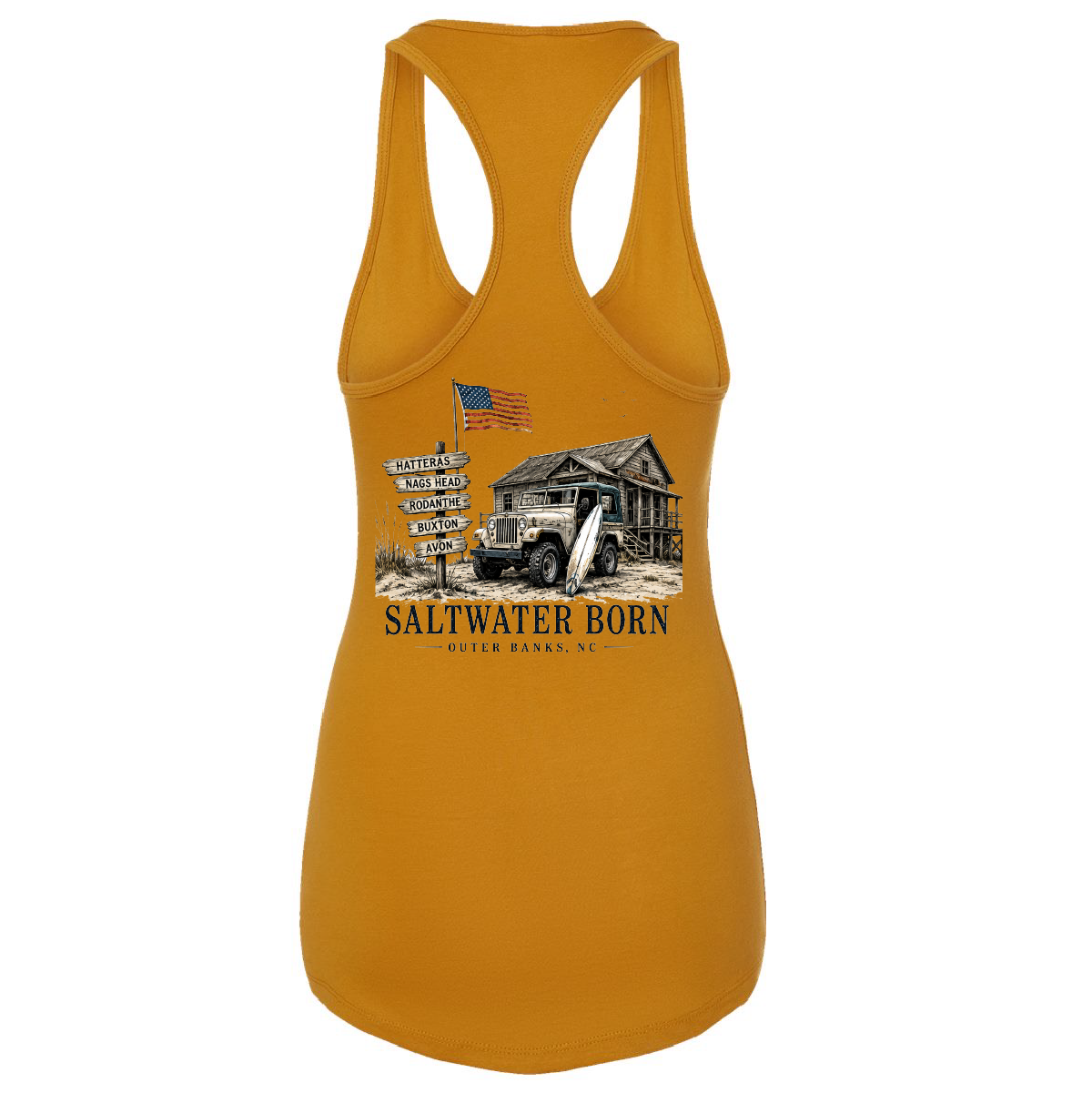 Outer Banks, NC Beach Jeep Women's Tank Top