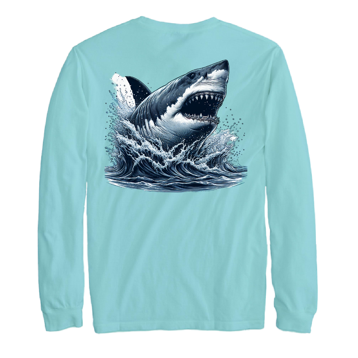 Cape Cod, MA Jaws Women's Cotton Long Sleeve Shirt
