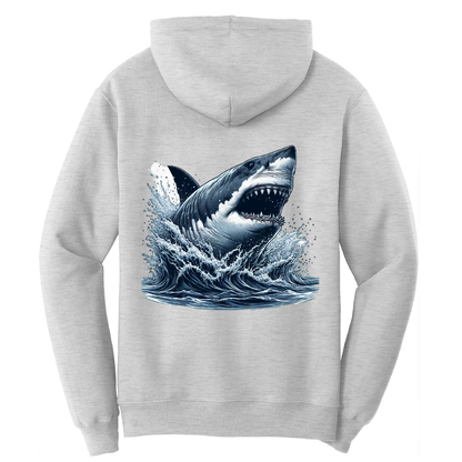 Cape Cod, MA Jaws Men's Cotton Hoodie