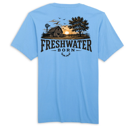 Freshwater Born- Heartland Heritage Men's Cotton Tee