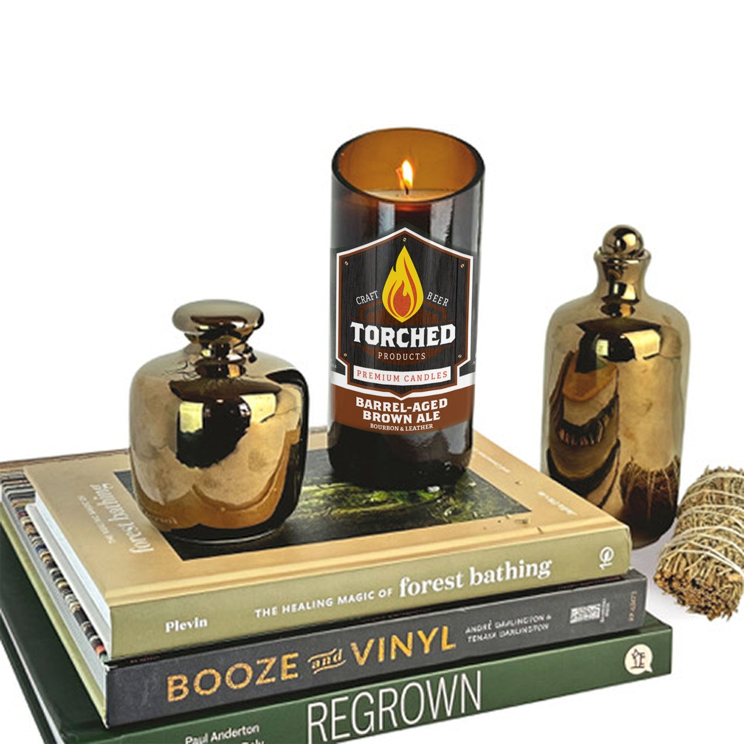 Barrel-Aged Brown Ale Beer Candle