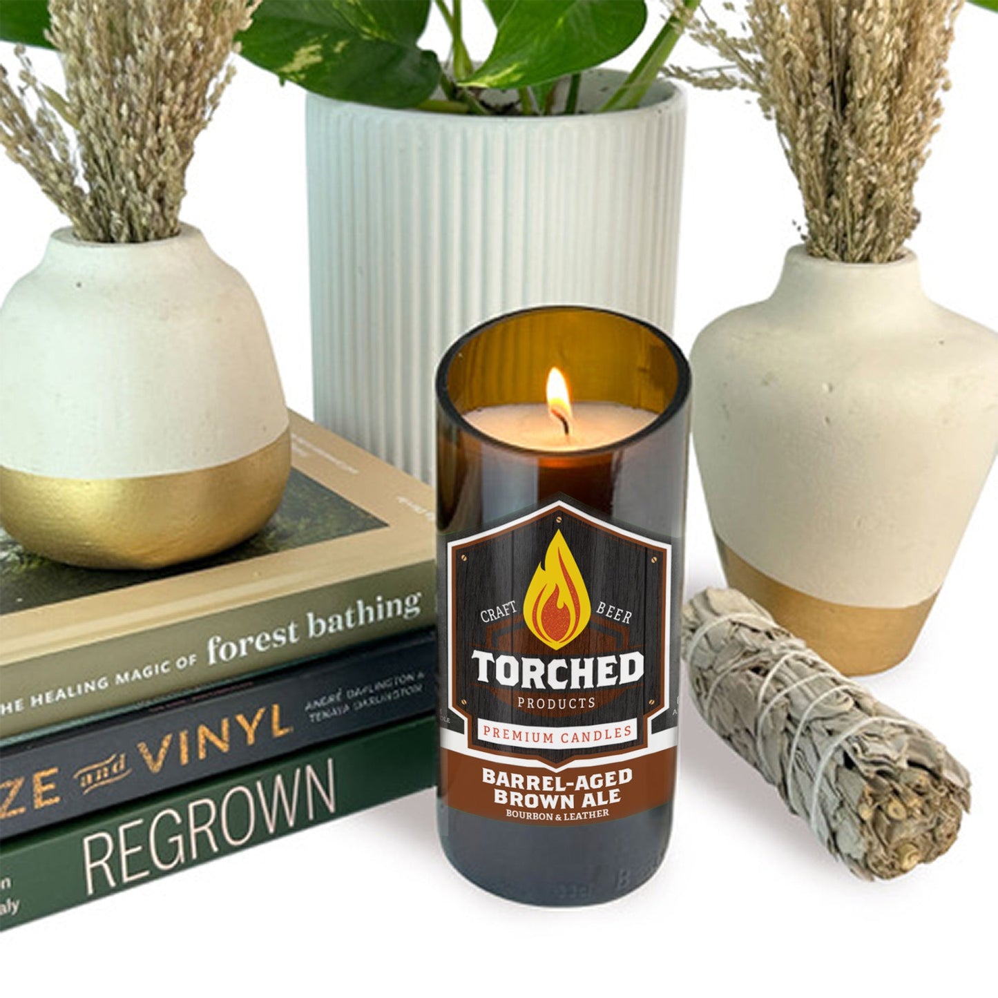 Barrel-Aged Brown Ale Beer Candle