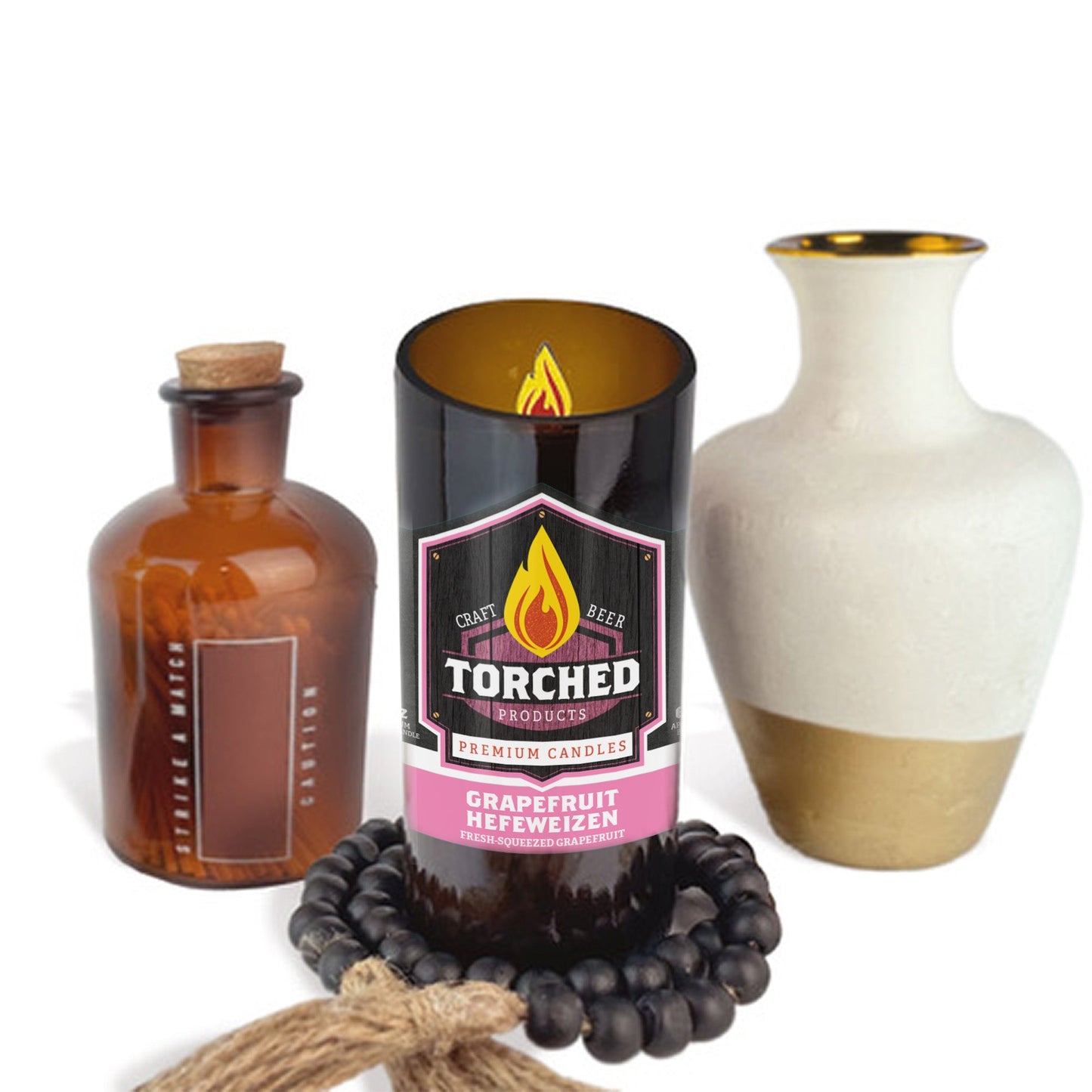 Grapefruit Hefeweizen Beer Candle