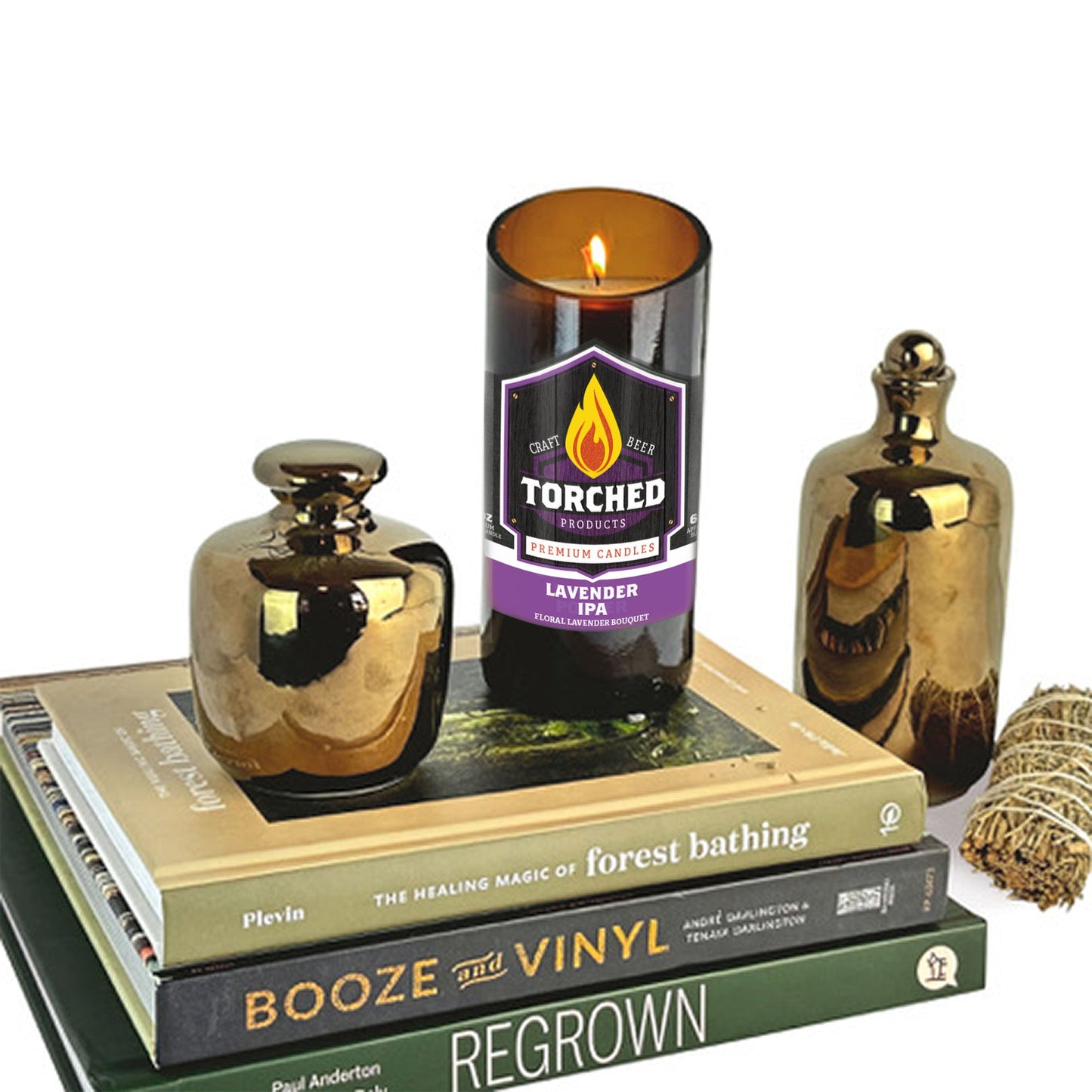 Lavender IPA Beer Candle