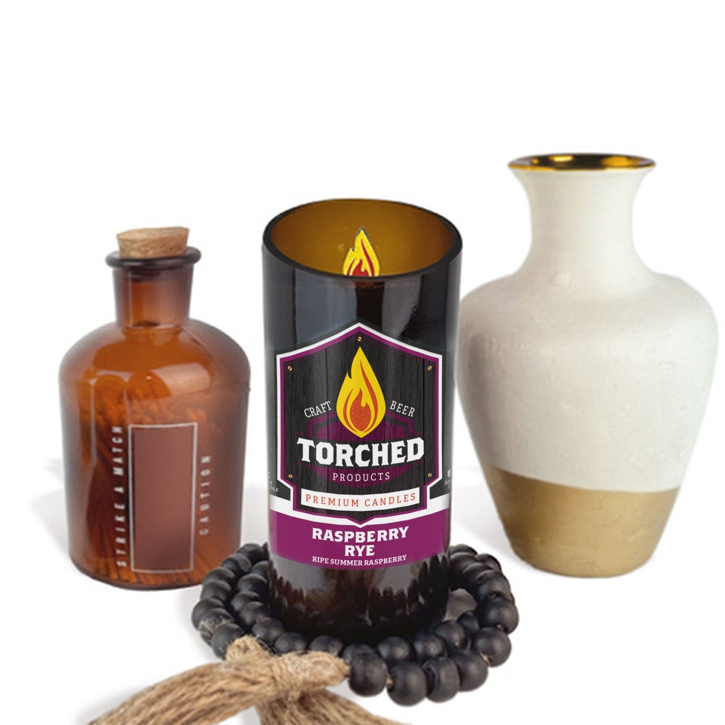 Raspberry Rye Beer Candle