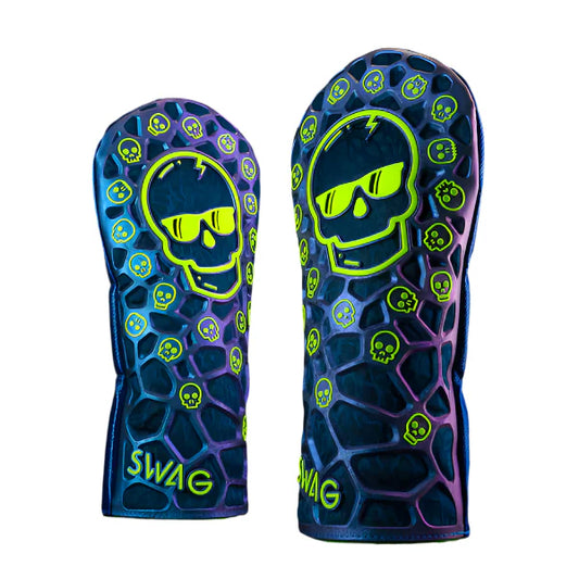 Swag Golf - Dazzle Blue Skull TPU Driver Headcover