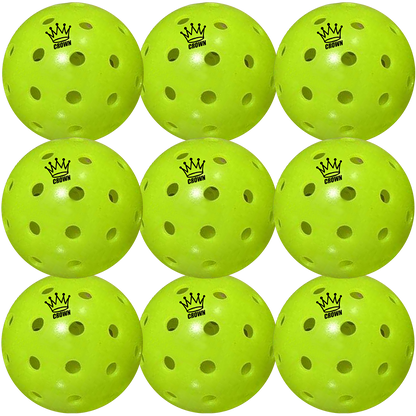 CROWN PICKLEBALL - High-Performance OUTDOOR Pickleballs (3-PACK LIME)