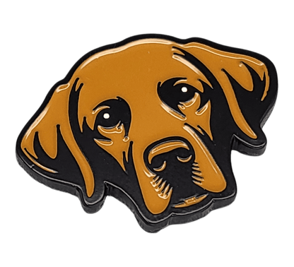 Chocolate Labrador Retriever Golf Ball Marker with Hat Clip