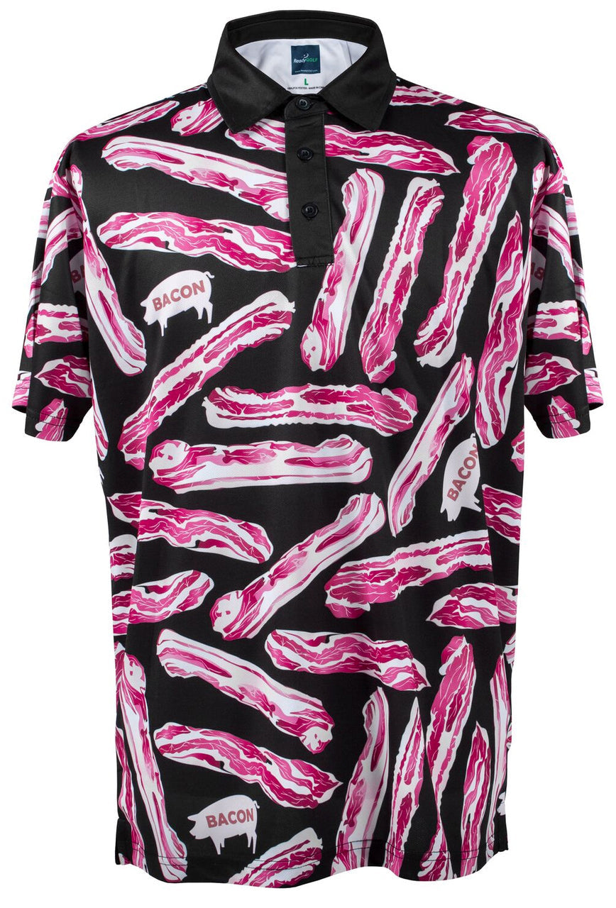 Bacon Mens Golf Polo Shirt by ReadyGOLF