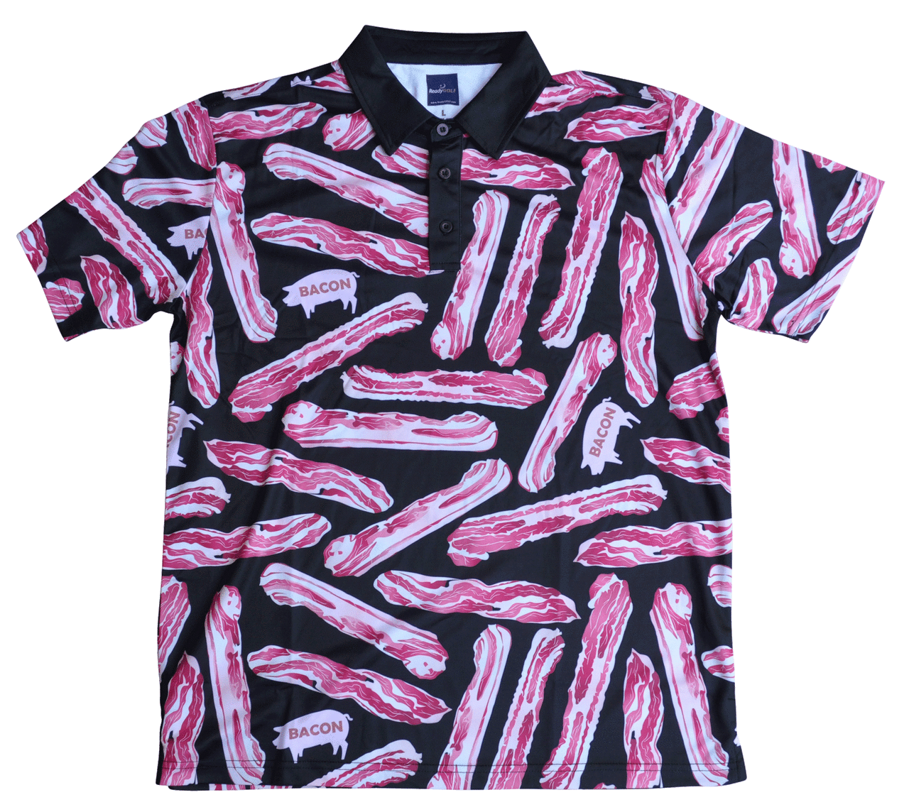 Bacon Mens Golf Polo Shirt by ReadyGOLF