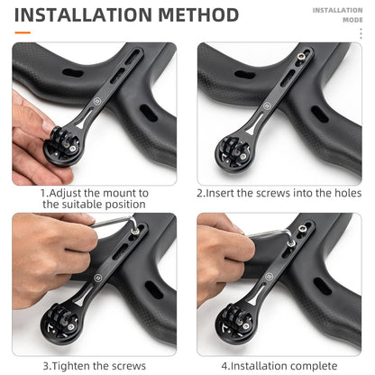 Bike Aluminum Computer Mount  compatible with Garmin, Wahoo, Bryton, and GoPro