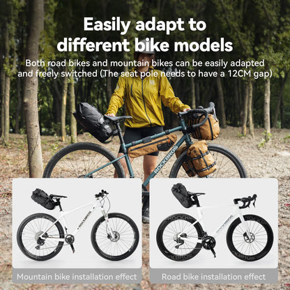 Bikepacking Waterproof Compression Bag + Rear Rack Set