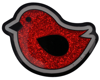Birdie Hunting Red Glitter Ball Marker & Hat Clip by ReadyGOLF