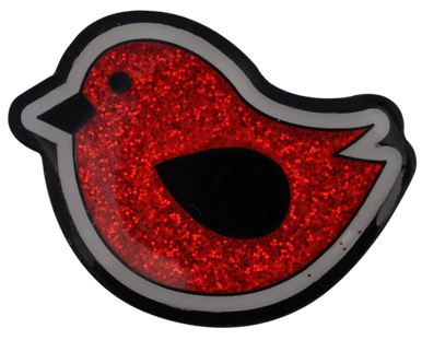 Birdie Hunting Red Glitter Ball Marker & Hat Clip by ReadyGOLF