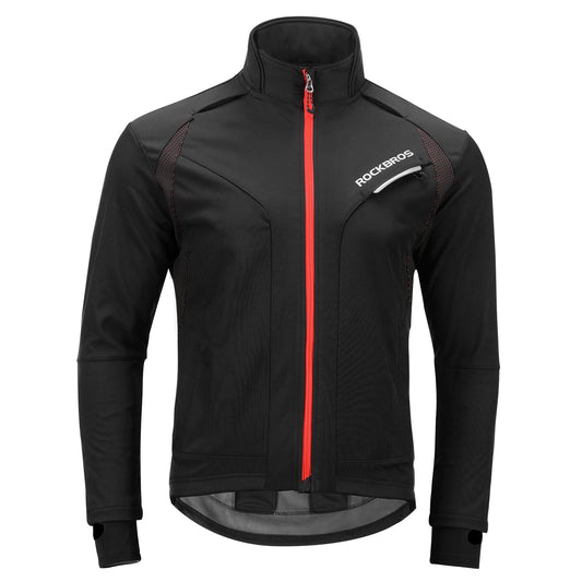 ROCKBROS Men's Winter Cycling Jacket for 5–32°F Thermal Windproof for Biking, Running, Hiking