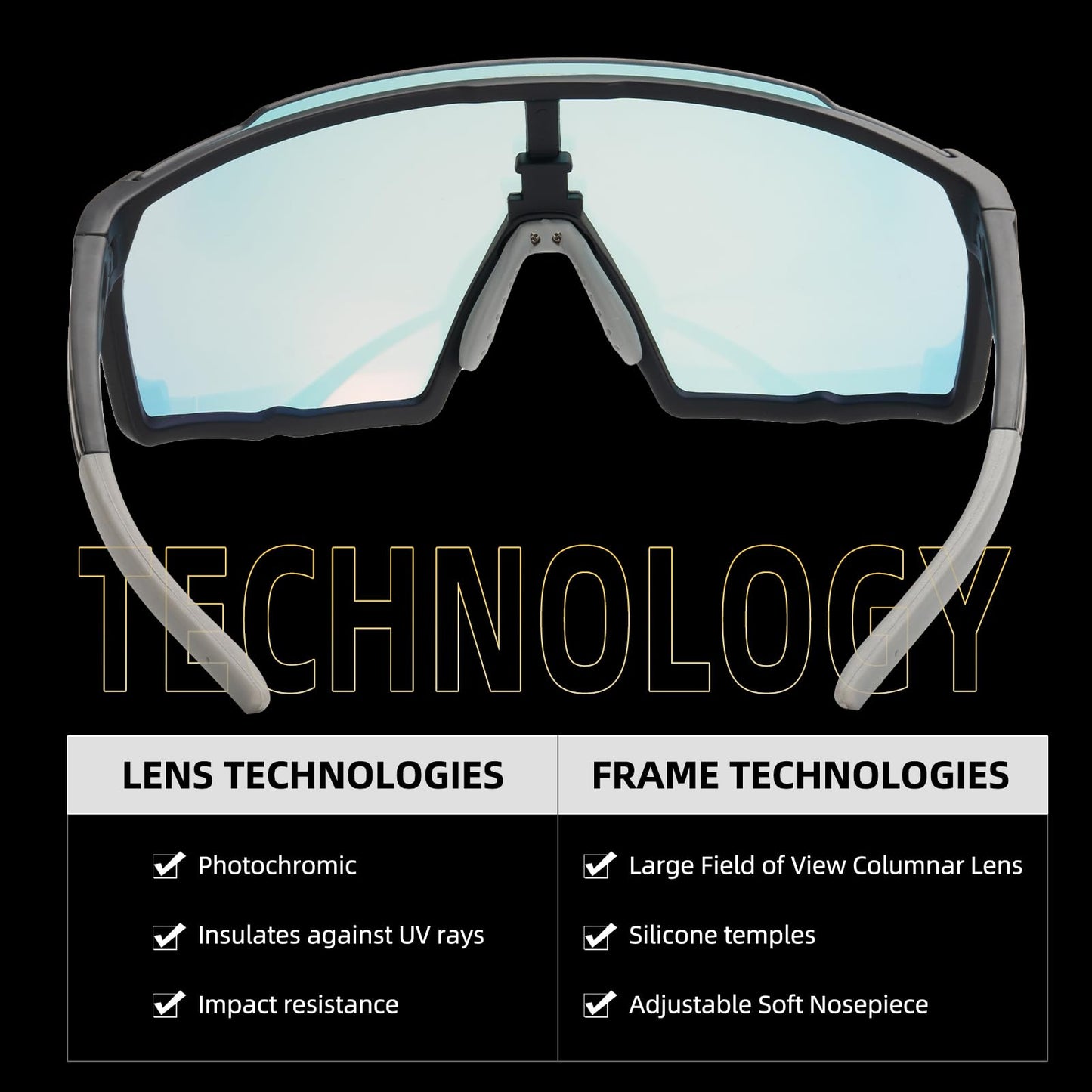 Polarised Full-Lens Sunglasses for Outdoor Sports