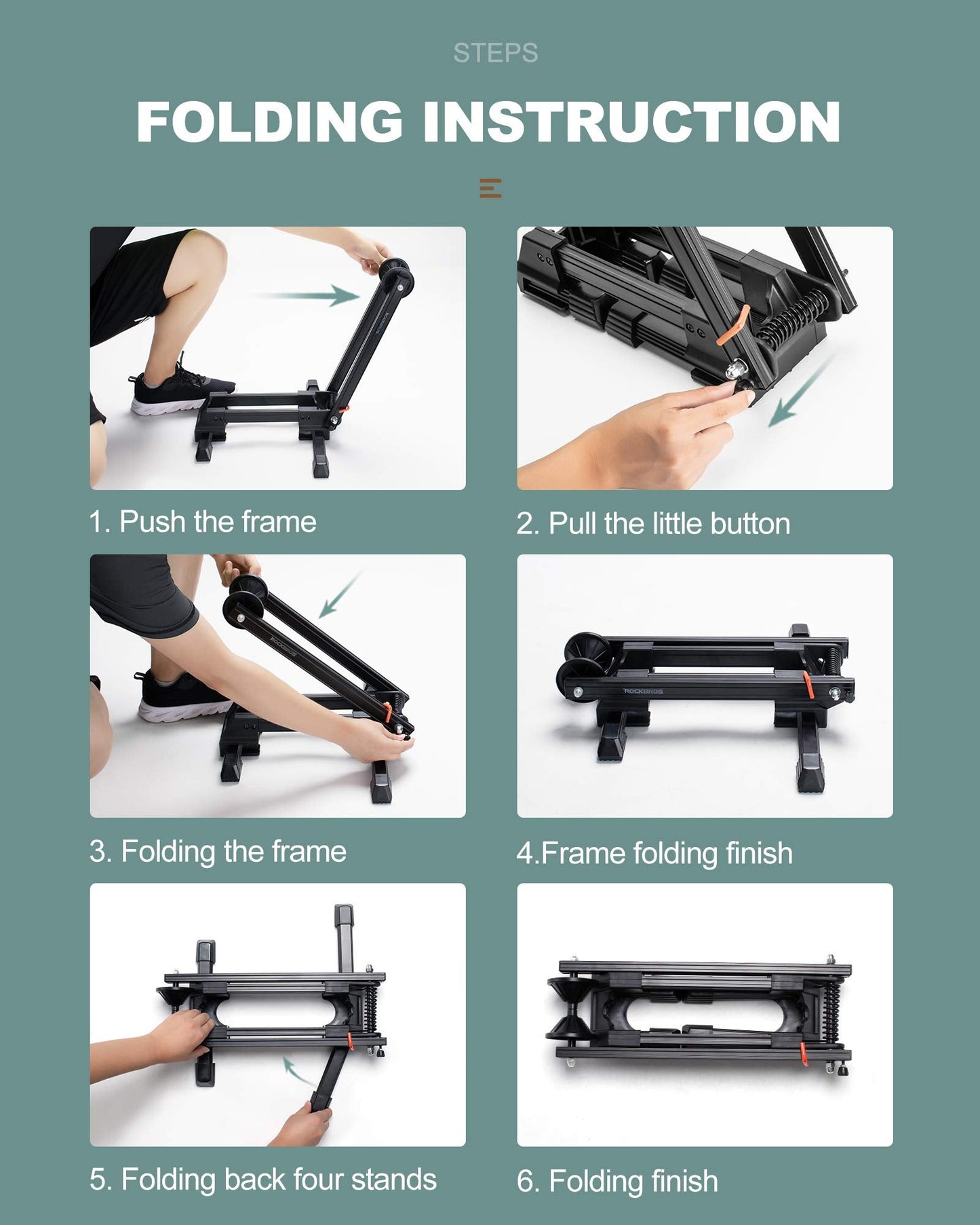 ROCKBROS Foldable Alloy Bike Stand for 20"-29" Wheels