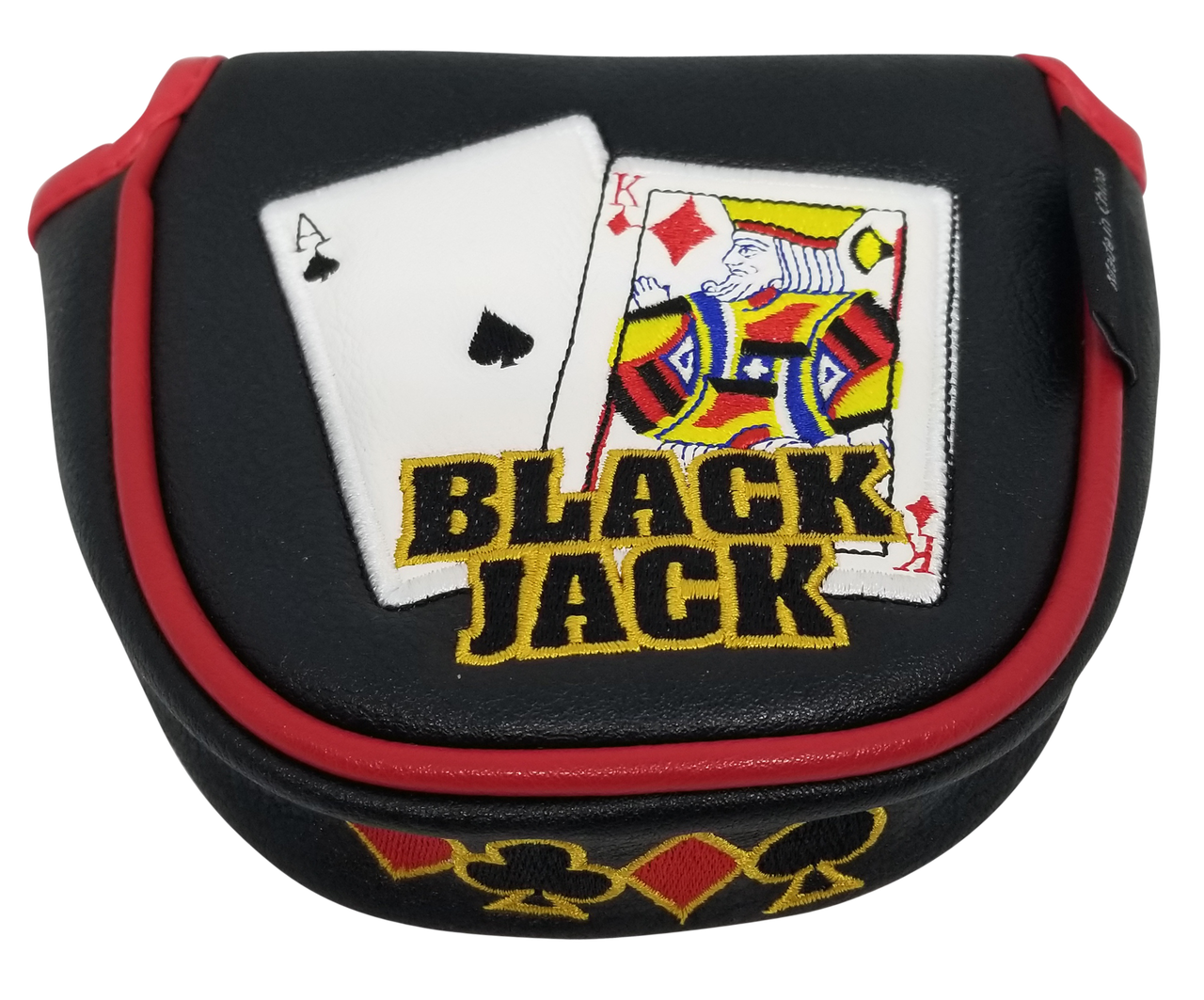 Black Jack Embroidered Mallet Putter Cover by ReadyGOLF