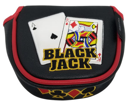 Black Jack Embroidered Mallet Putter Cover by ReadyGOLF