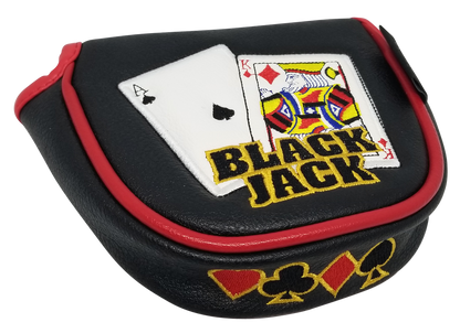 Black Jack Embroidered Mallet Putter Cover by ReadyGOLF