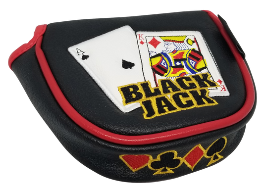 Black Jack Embroidered Mallet Putter Cover by ReadyGOLF
