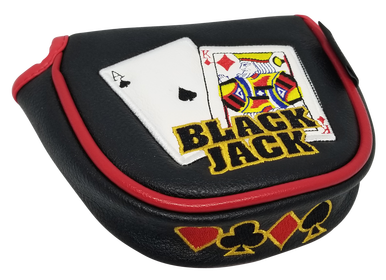 Black Jack Embroidered Mallet Putter Cover by ReadyGOLF