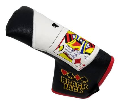 Black Jack Embroidered Blade Putter Cover by ReadyGOLF