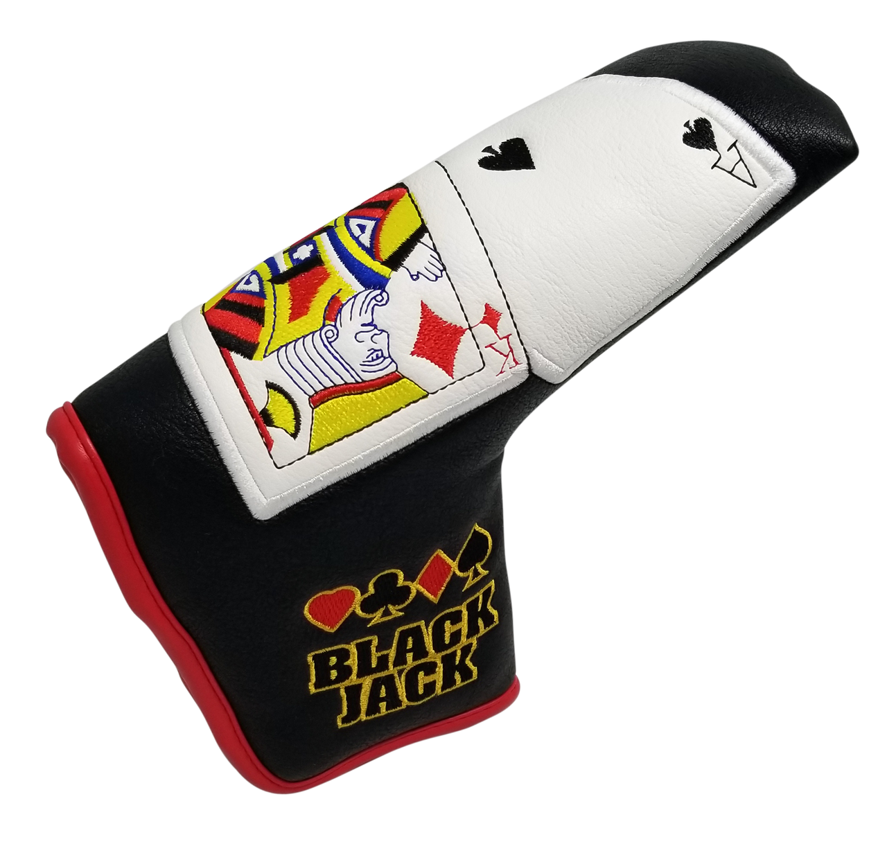 Black Jack Embroidered Blade Putter Cover by ReadyGOLF