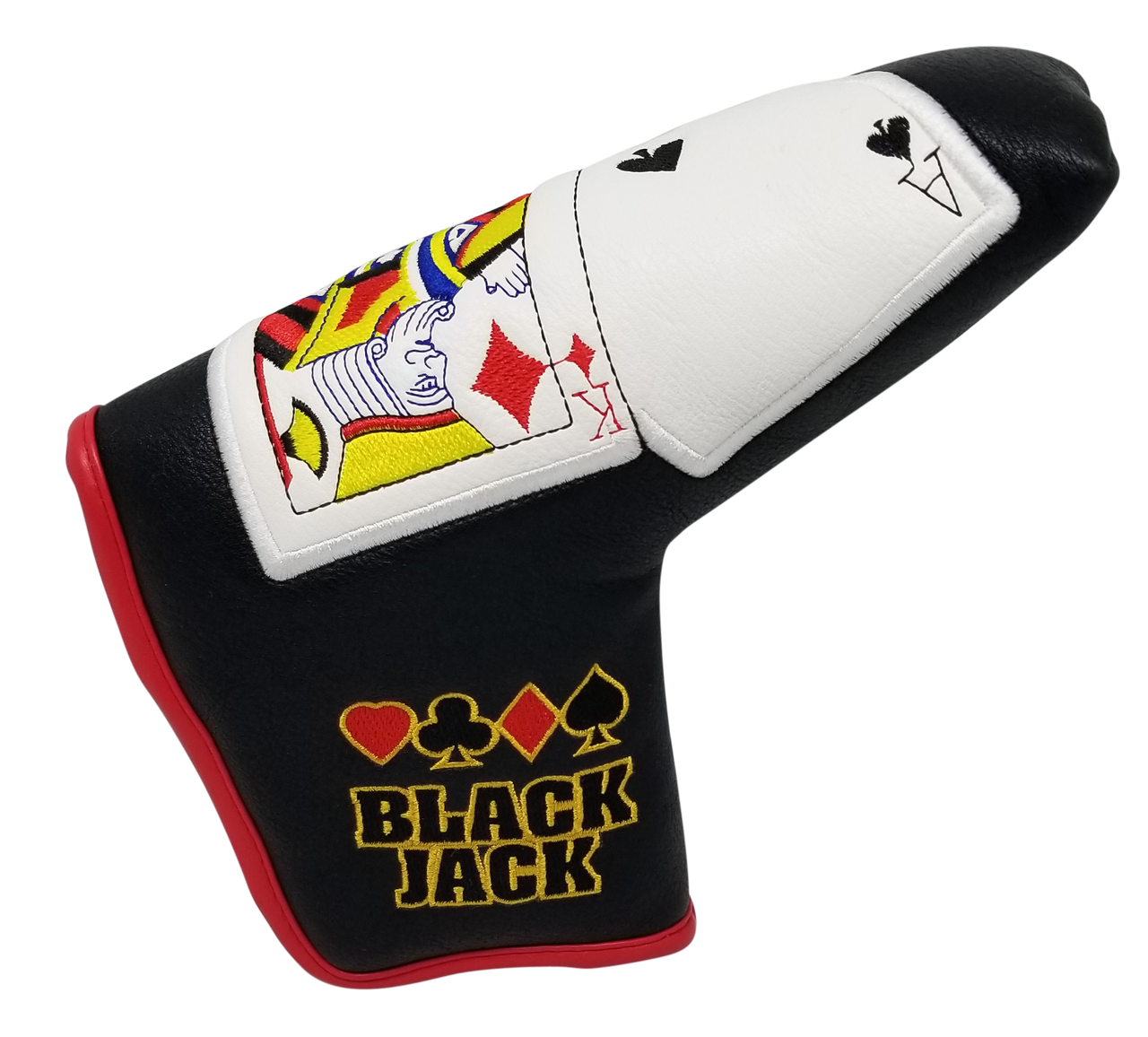 Black Jack Embroidered Blade Putter Cover by ReadyGOLF