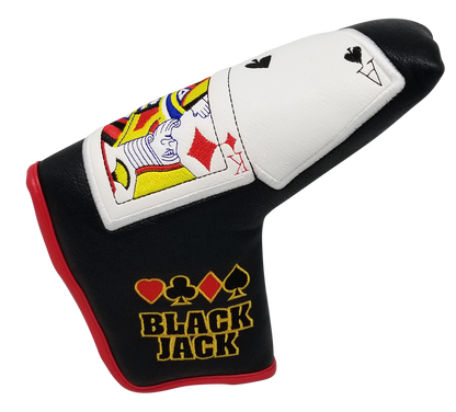 Black Jack Embroidered Blade Putter Cover by ReadyGOLF