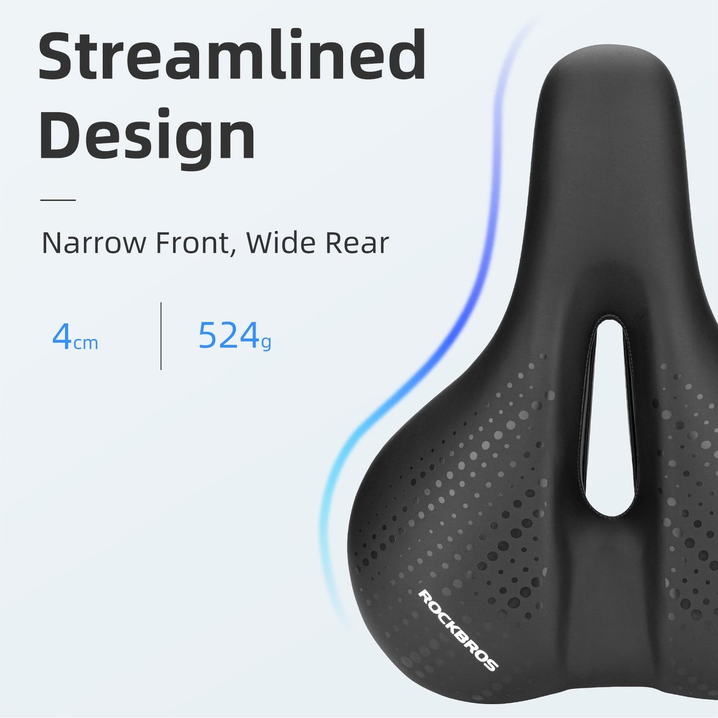 ROCKBROS Comfort Gel Bike Seat Breathable Waterproof Saddle Cruiser/Mountain/Fat Bikes