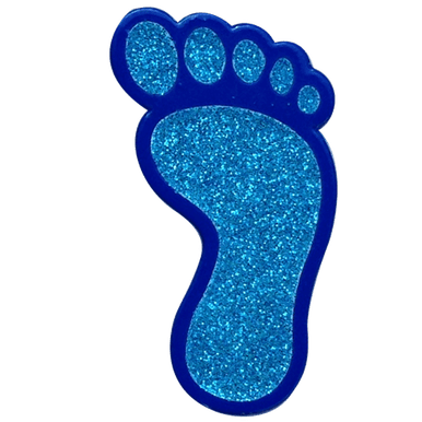 Blue Footprint Glitter Ball Marker & Hat Clip by ReadyGOLF