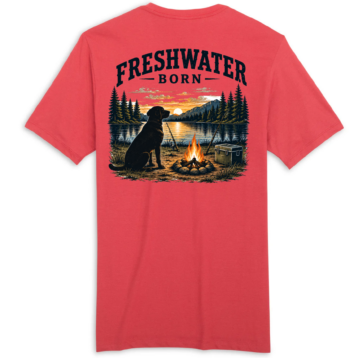 Freshwater Born- Campfire Companion Men's Cotton Tee