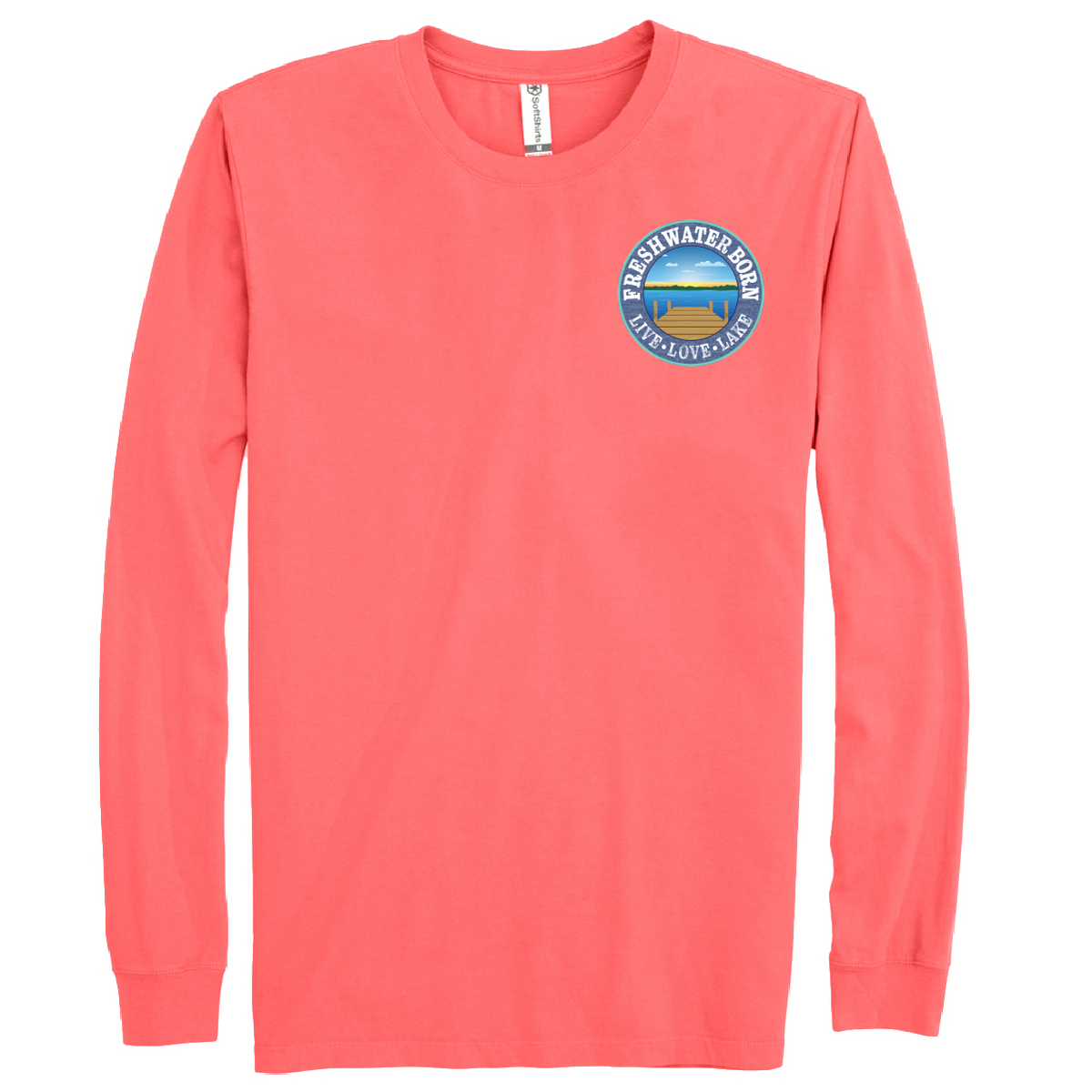 Freshwater Born- Holstein Cow Men's Cotton Long Sleeve Shirt