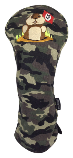 19th Hole Dancing Gopher Camo Embroidered Driver Headcover by ReadyGOLF