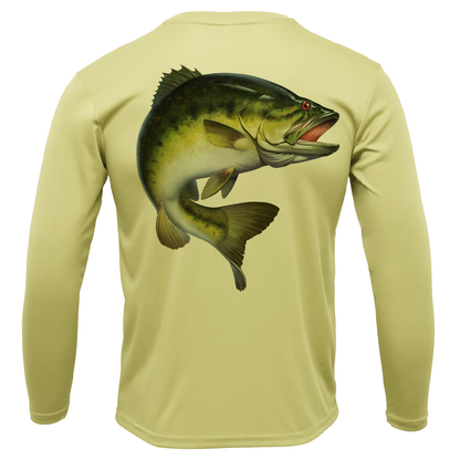 Florida Freshwater Born Largemouth Bass Men's Long Sleeve UPF 50+ Dry-Fit Shirt